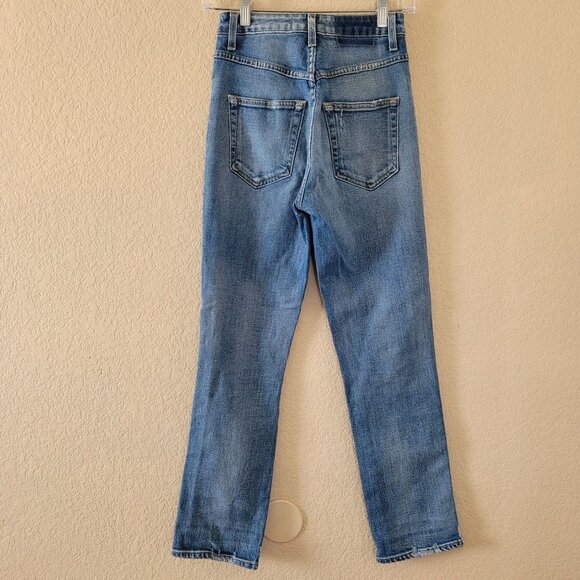 Amo Jeans Womens Size 25 Chloe Crop Medium Wash Button Fly - Picture 13 of 13